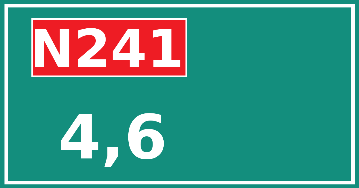 Hectometerbord N241 4,6