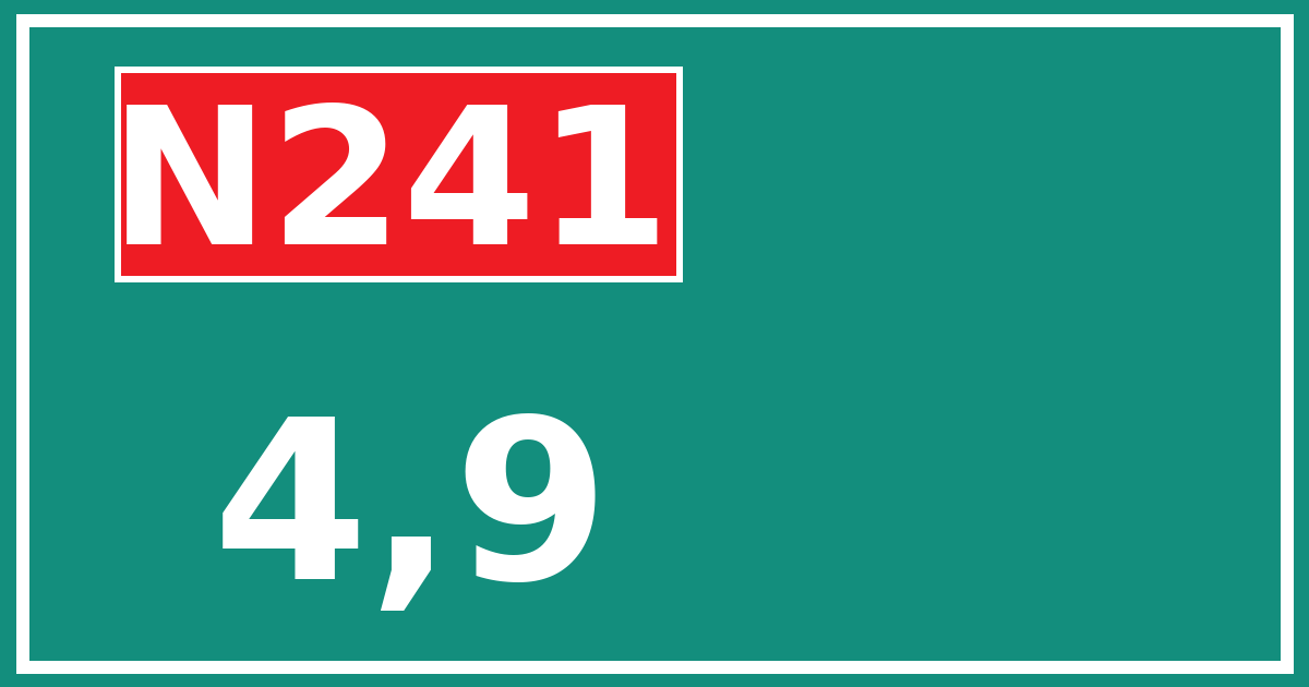 Hectometerbord N241 4,9