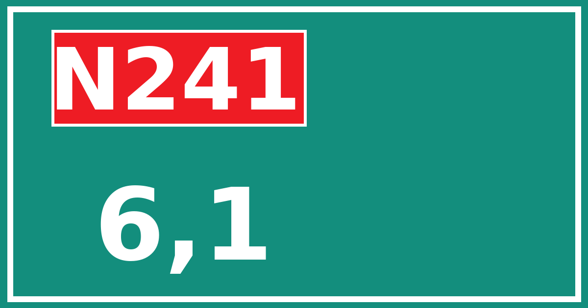 Hectometerbord N241 6,1