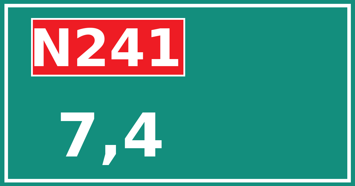 Hectometerbord N241 7,4