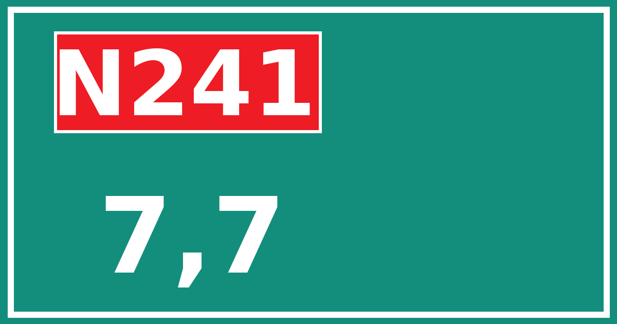 Hectometerbord N241 7,7