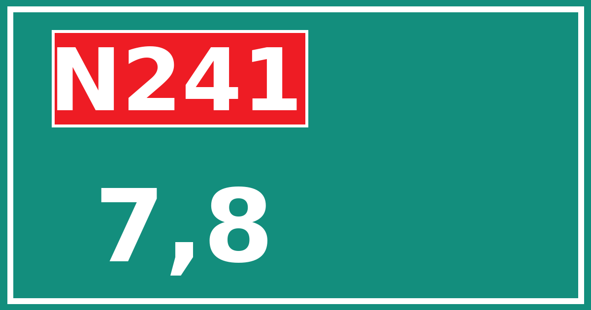 Hectometerbord N241 7,8