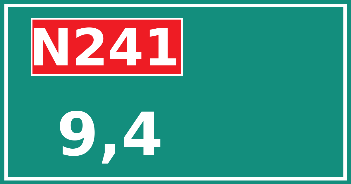 Hectometerbord N241 9,4