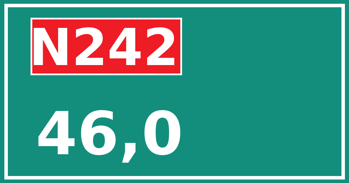 Hectometerbord N242 46,0