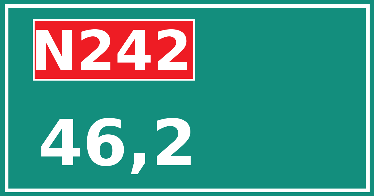 Hectometerbord N242 46,2