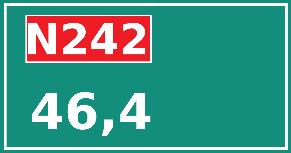 Hectometerbord N242 46,4