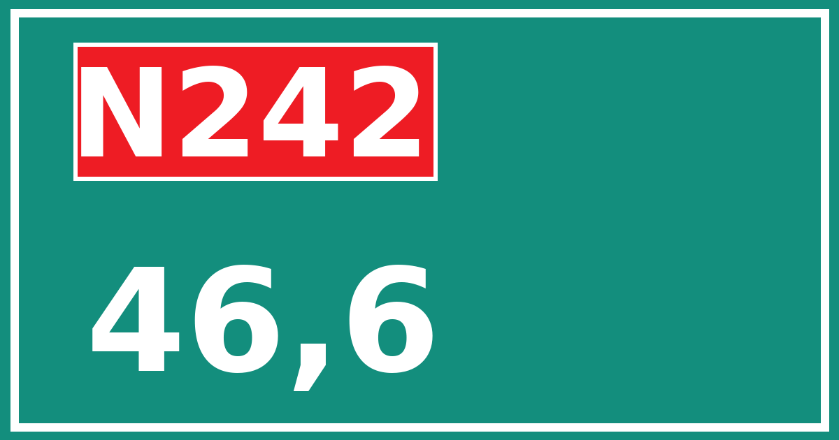 Hectometerbord N242 46,6