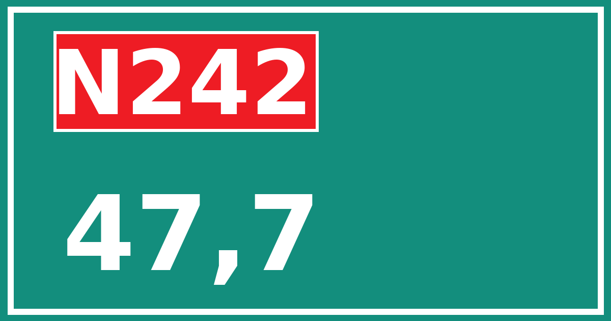 Hectometerbord N242 47,7