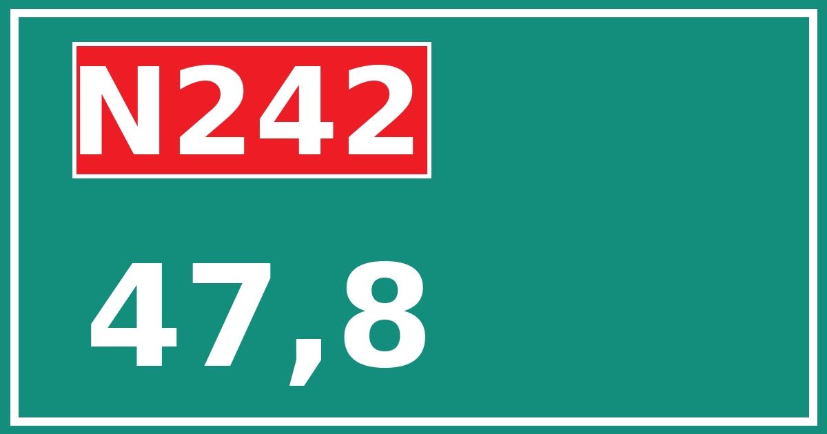 Hectometerbord N242 47,8