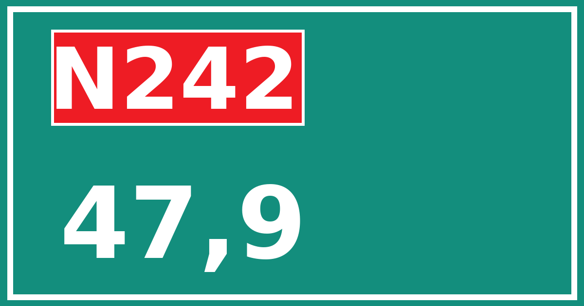 Hectometerbord N242 47,9