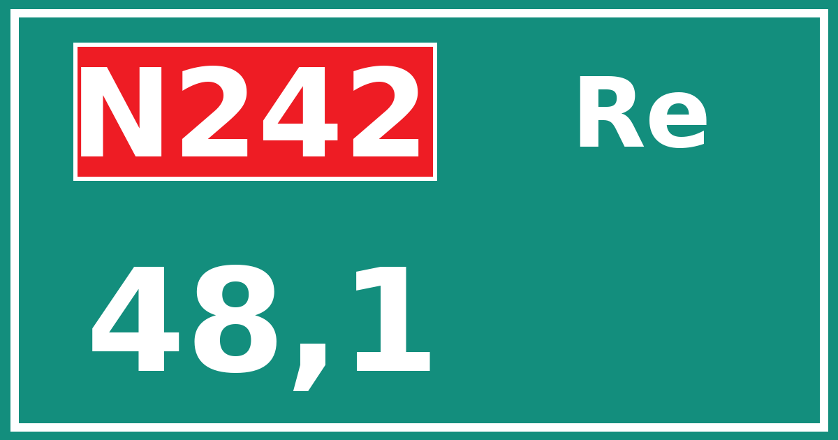 Hectometerbord N242 48,1 zijde Re