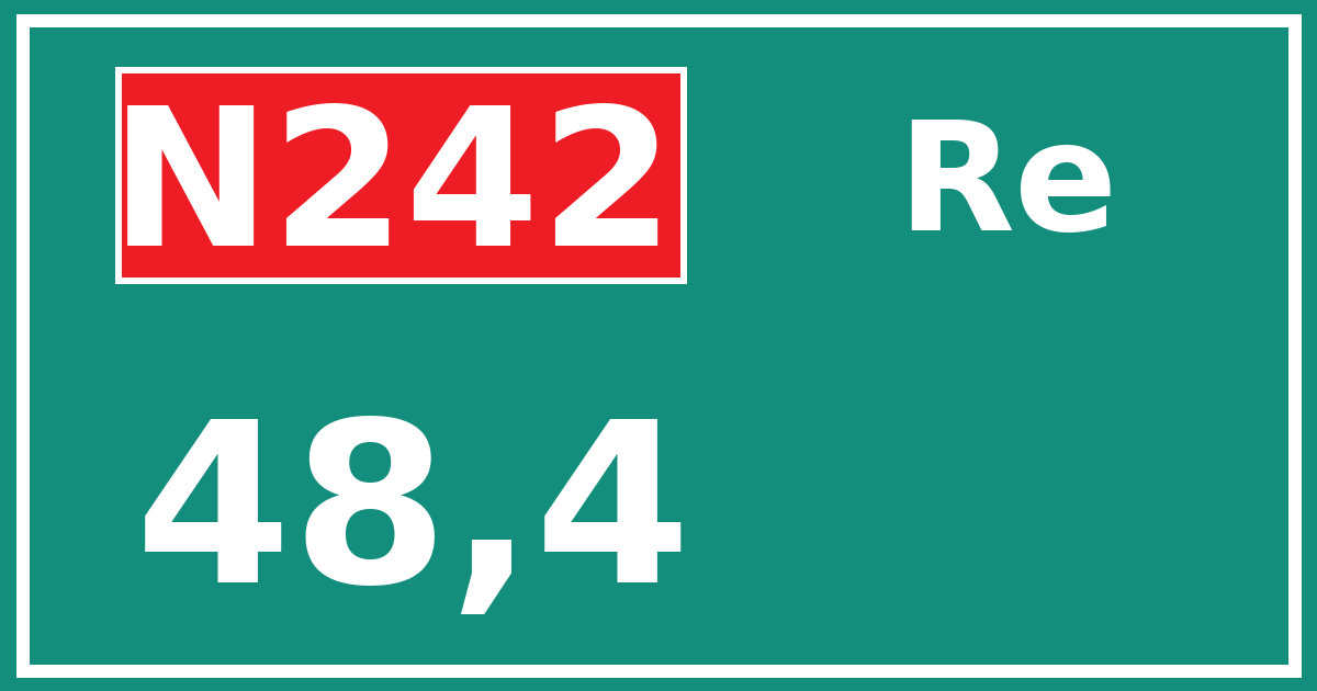 Hectometerbord N242 48,4 zijde Re
