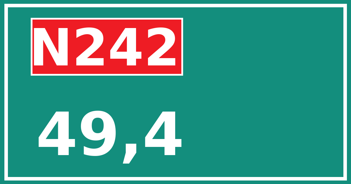 Hectometerbord N242 49,4