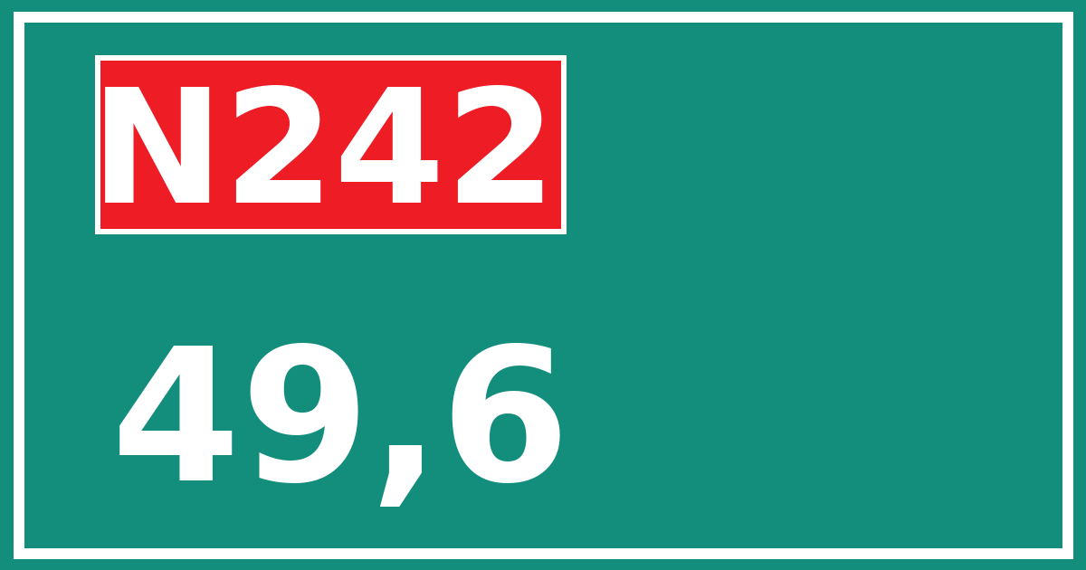 Hectometerbord N242 49,6