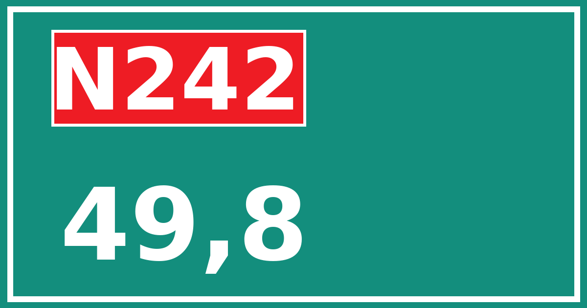 Hectometerbord N242 49,8