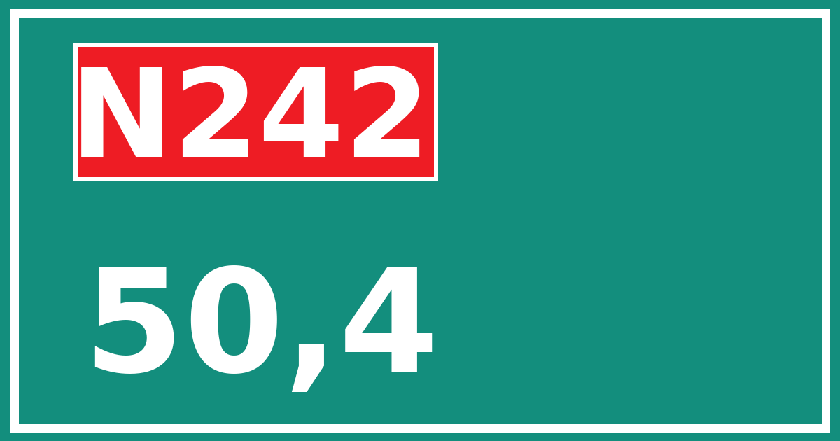 Hectometerbord N242 50,4