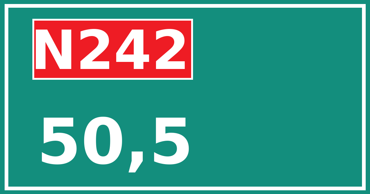 Hectometerbord N242 50,5