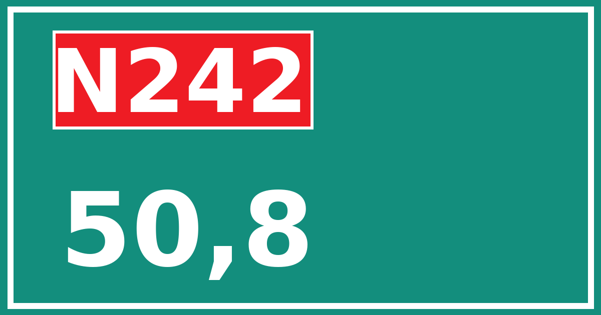 Hectometerbord N242 50,8