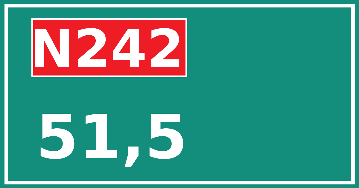 Hectometerbord N242 51,5