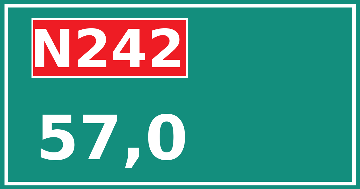 Hectometerbord N242 57,0