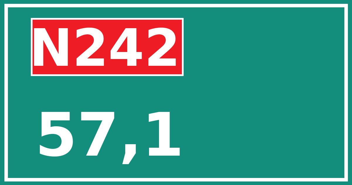 Hectometerbord N242 57,1