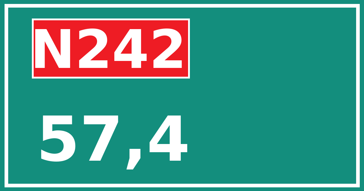 Hectometerbord N242 57,4