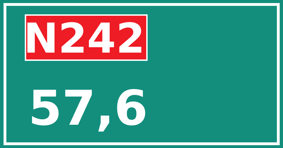 Hectometerbord N242 57,6