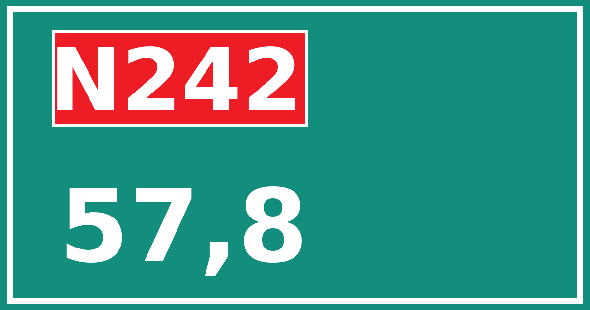 Hectometerbord N242 57,8