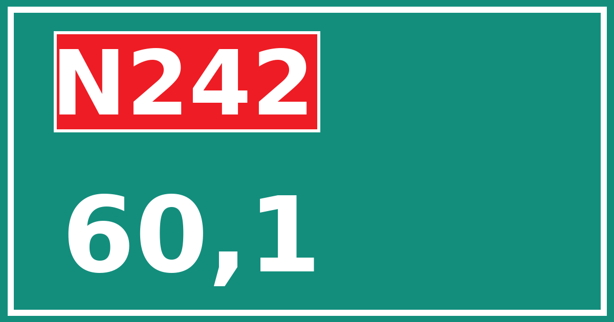 Hectometerbord N242 60,1