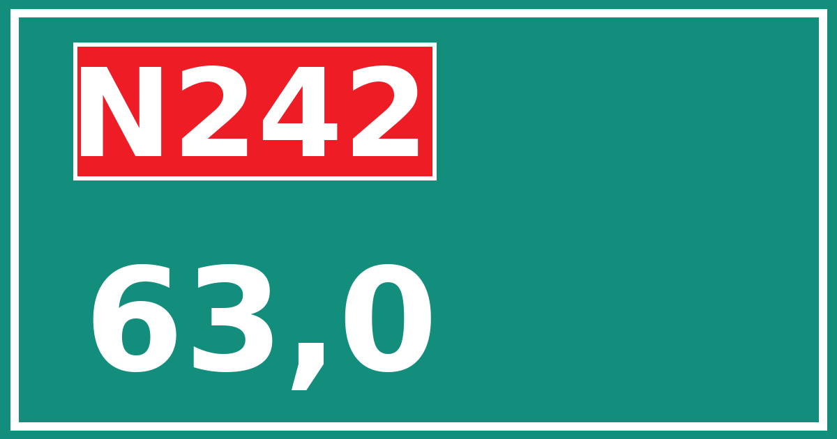 Hectometerbord N242 63,0
