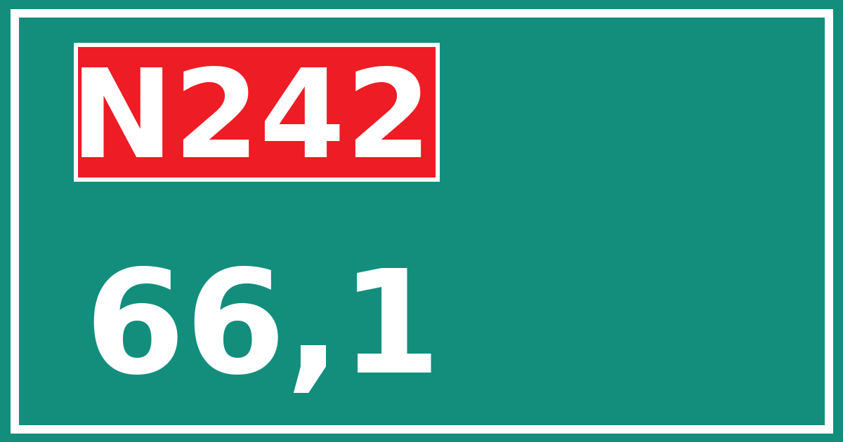 Hectometerbord N242 66,1