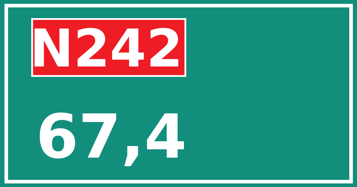 Hectometerbord N242 67,4