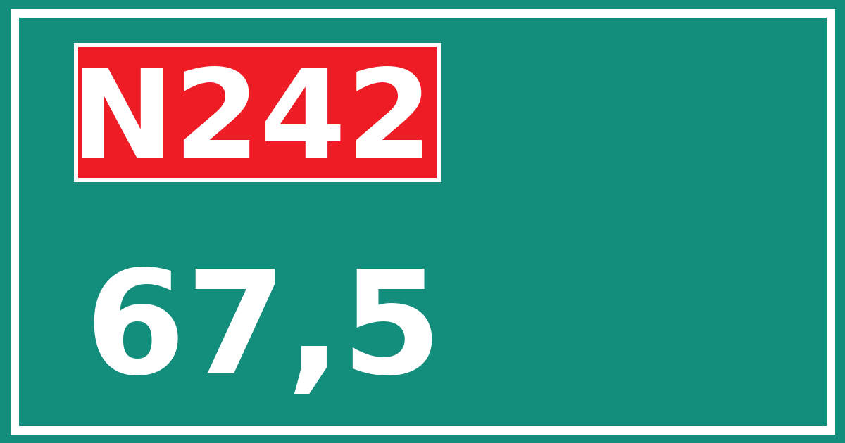Hectometerbord N242 67,5