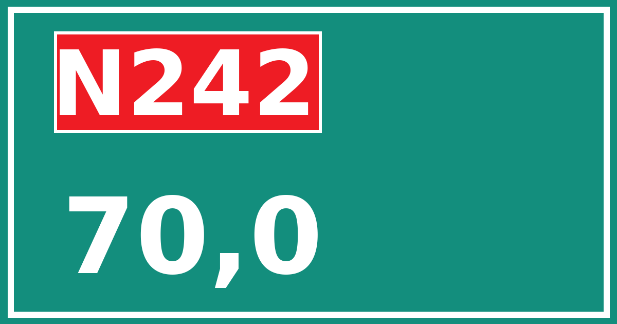 Hectometerbord N242 70,0