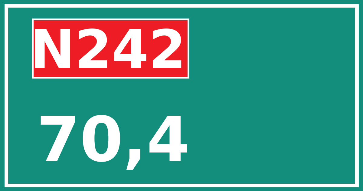 Hectometerbord N242 70,4