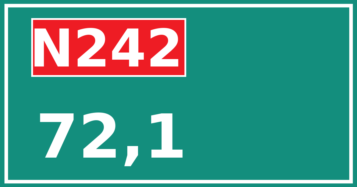 Hectometerbord N242 72,1