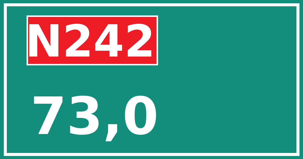 Hectometerbord N242 73,0