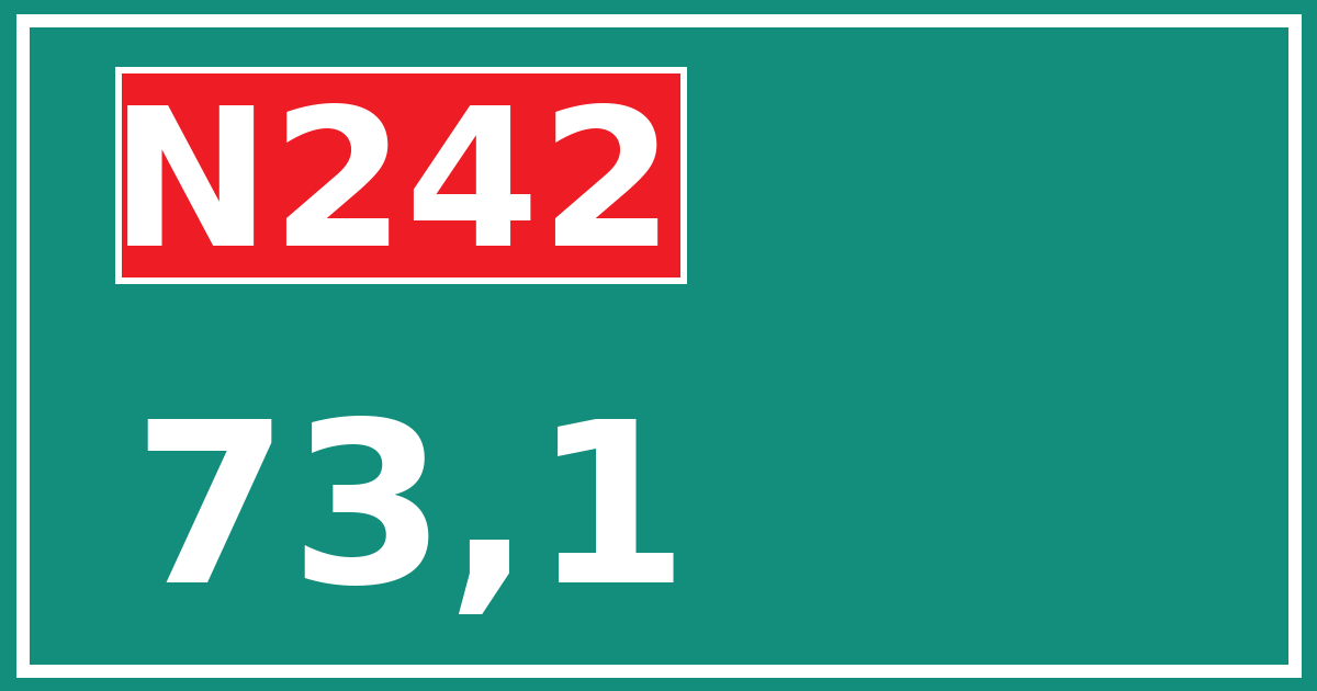Hectometerbord N242 73,1