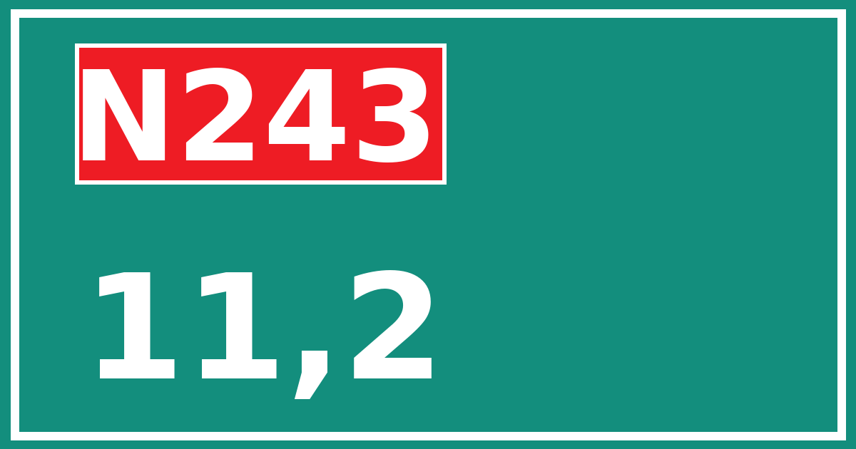 Hectometerbord N243 11,2