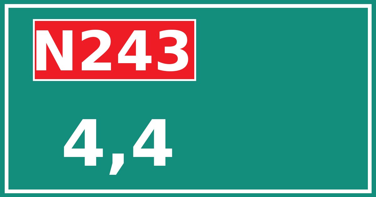 Hectometerbord N243 4,4