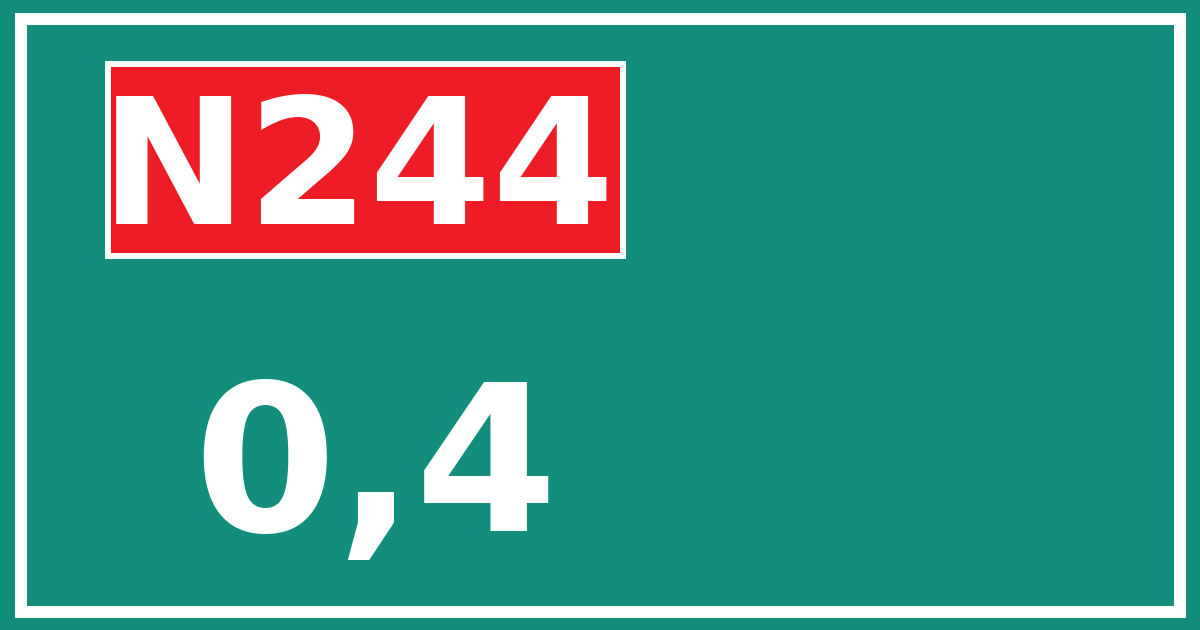 Hectometerbord N244 0,4