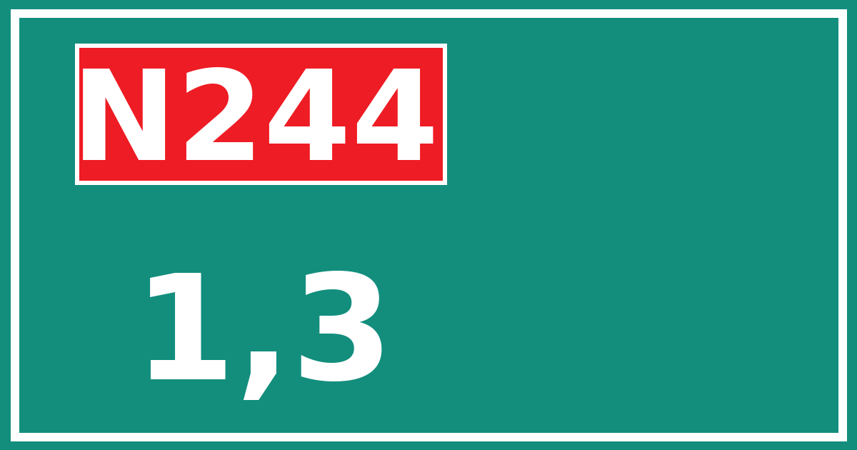 Hectometerbord N244 1,3