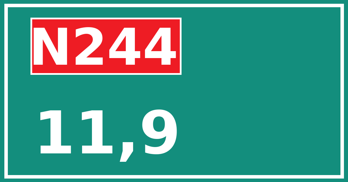 Hectometerbord N244 11,9