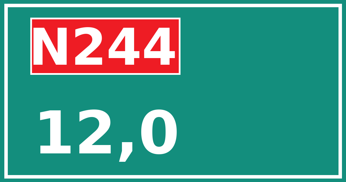Hectometerbord N244 12,0