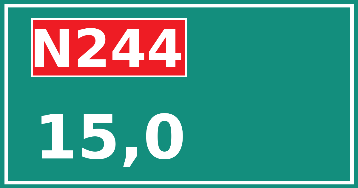 Hectometerbord N244 15,0
