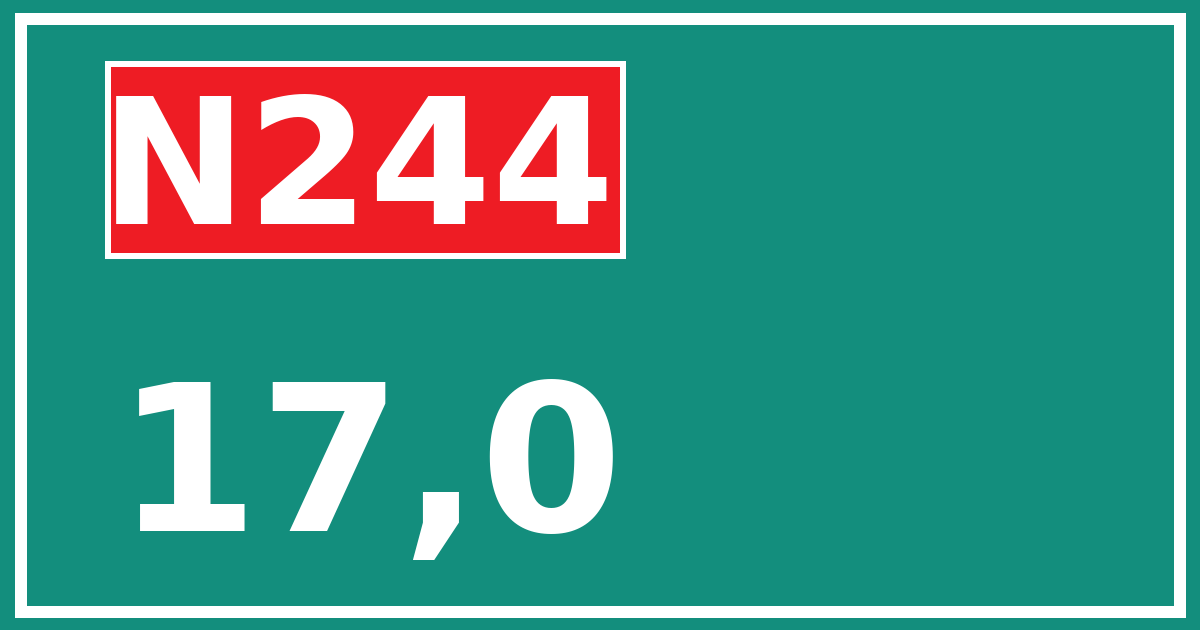 Hectometerbord N244 17,0