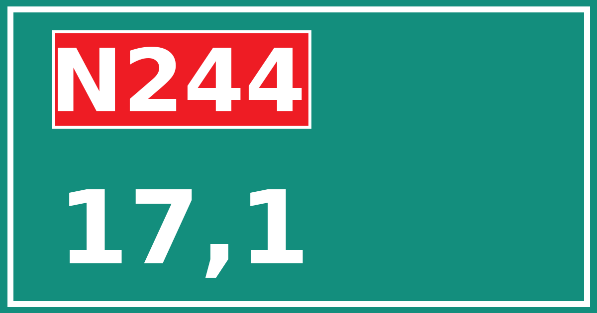 Hectometerbord N244 17,1