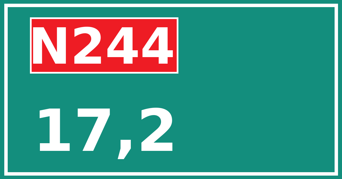 Hectometerbord N244 17,2