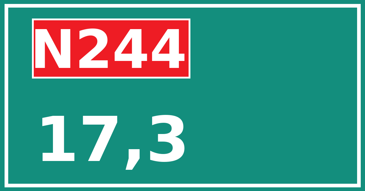 Hectometerbord N244 17,3