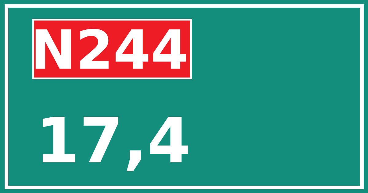 Hectometerbord N244 17,4